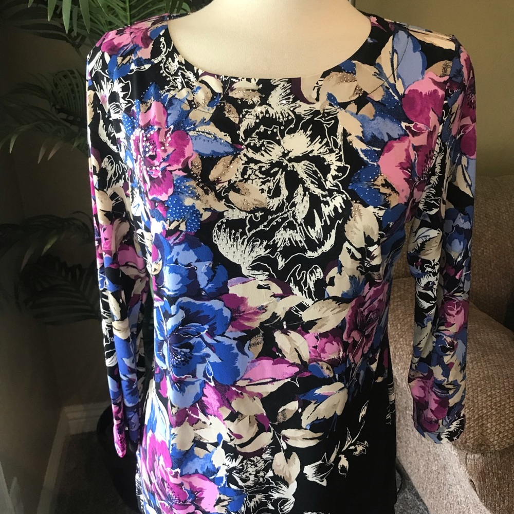 Macys JM Collection Small beaded stretch top